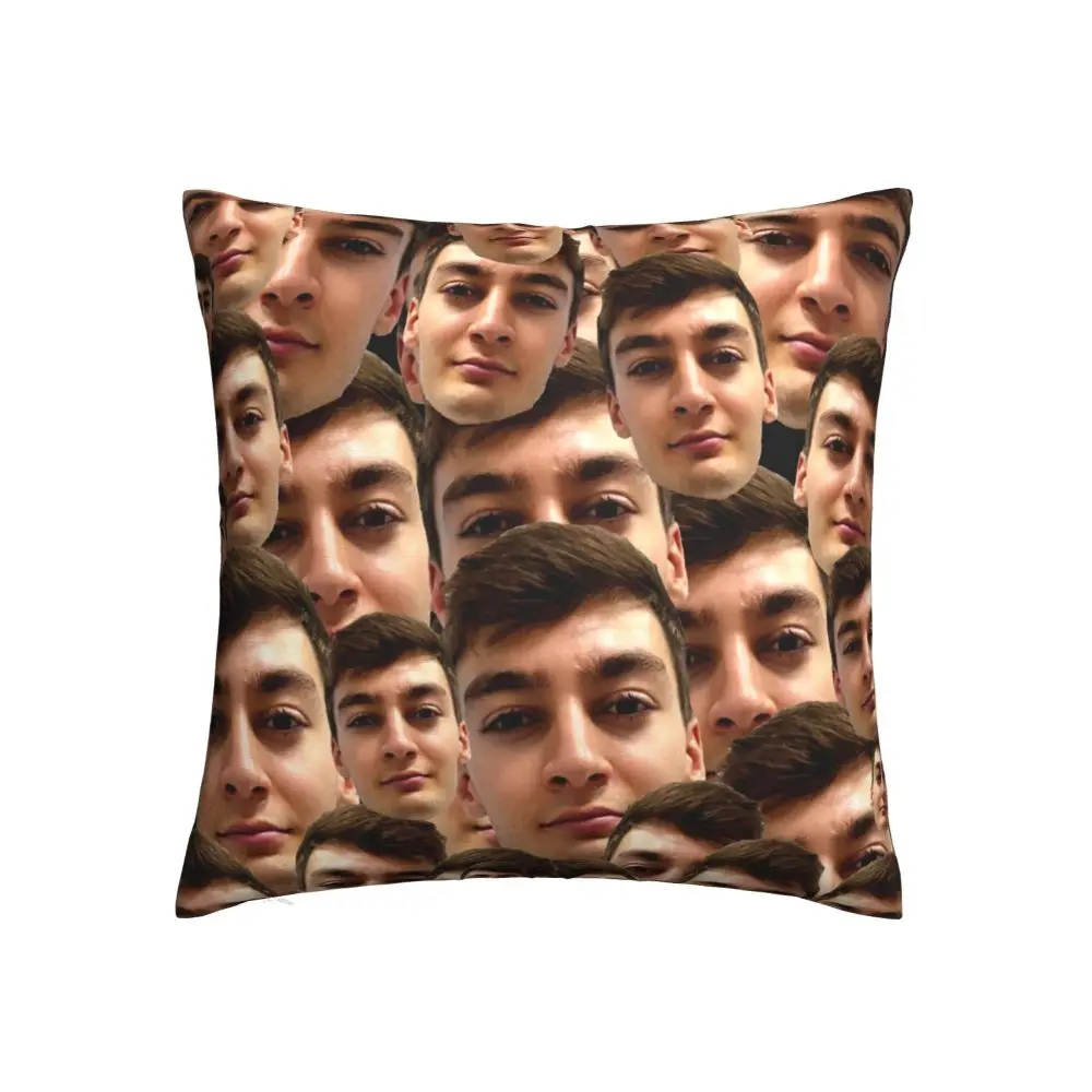 F1 Superstar George Russell Square Pillowcase Polyester Two Side Printing Decorative Cushion Cover Floral Pillow Case 45*45cm