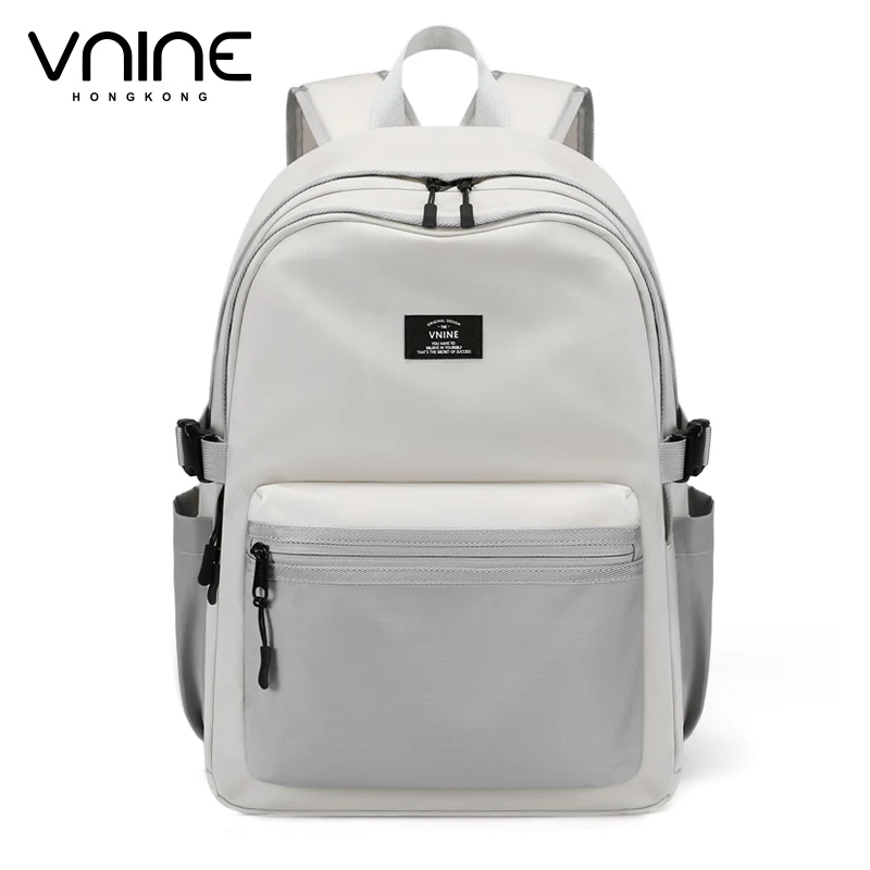 V.NINE-mochilas Unisex impermeables de nailon para ordenador portátil de 15 pulgadas, mochila informal para hombre y mujer, bolsa ligera con múltiples bolsillos