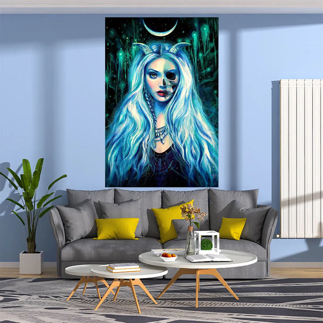 

QdDeco Nordic Goddess Printed Tapestries Psychedelic Wall Hanging Rugs Yoga Mat Sofa Blanket Aesthetic Home Decorations