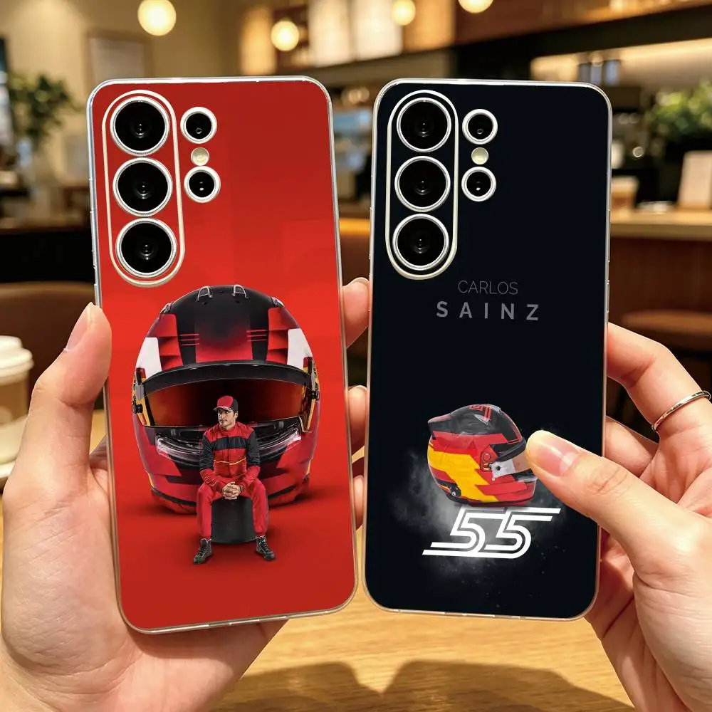 R-Racer Carlos Sainz  Phone Case Transparent Silicone Soft For Samsung S25,S24,S21,S22,S23,S30,Ultra,S20,Plus,Fe Gift