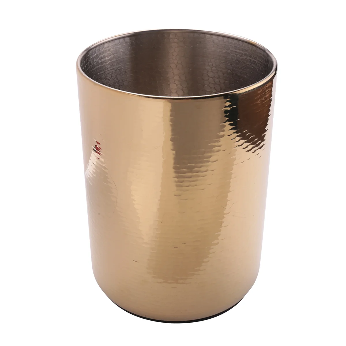 Stainless Steel Champagne Bucket Home Hammered Ice Wine Bucket KTV Wine Cooler Ice Square Bucket Beer Bucket,Gold