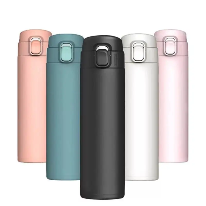 Portable Vacuum Flask Insulated Water Bottle Leak-Proof Double-Walled Coated Flask Travel Coffee Mug Car Thermo Mug