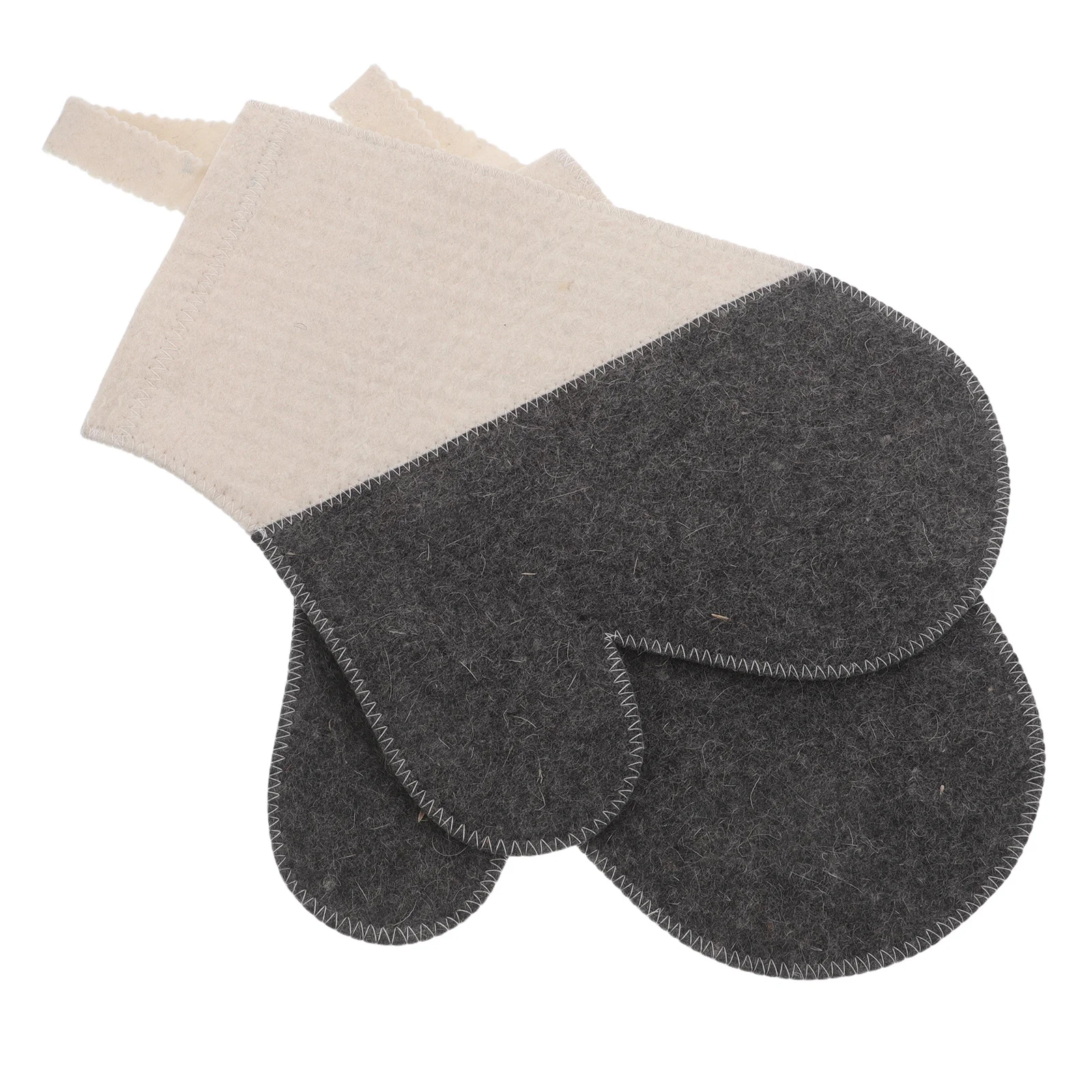 قطعتان من قفازات الساونا عالية الأداء من الصوف الطبيعي المقاوم للساونا والمنتجعات الصحية للاسترخاء المريح