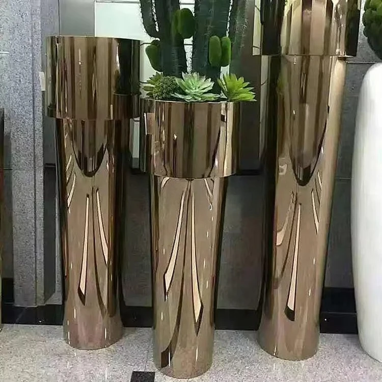 Foshan Manufacturer Low Prices Metal Stainless Steel Flower Pot
