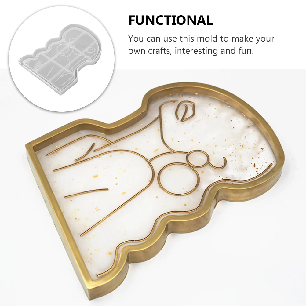 

Silicone DIY Mold Fruit Plate Casting Epoxy Tray Mold Handmade Durable Wear-Resistant Creative Tray Making Tool Storage Box