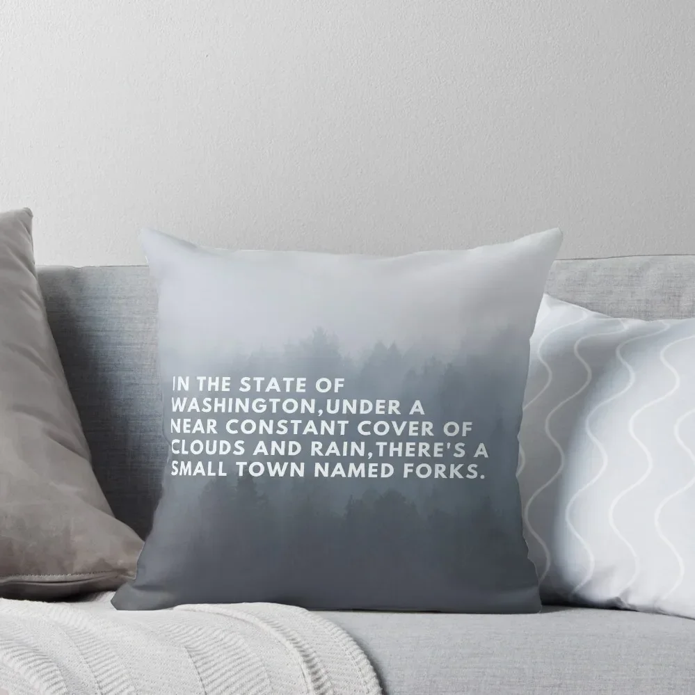 Forks Washington Twilight Bella Quote Throw Pillow christmas decorations 2025 Sofa Cover pillow