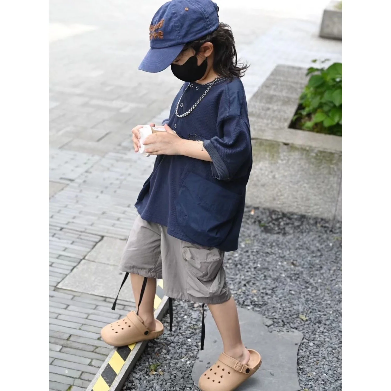 

Girls Casual Loose Summer Pants Children's Wear Big Kids Faionable Workwear orts Mid-Calf Length Summer Clothes