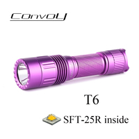 Convoy Purple T6 with SFT-25R flashlight 12 groups AA 14500 compact and portable outdoor hiking and mountaineering
