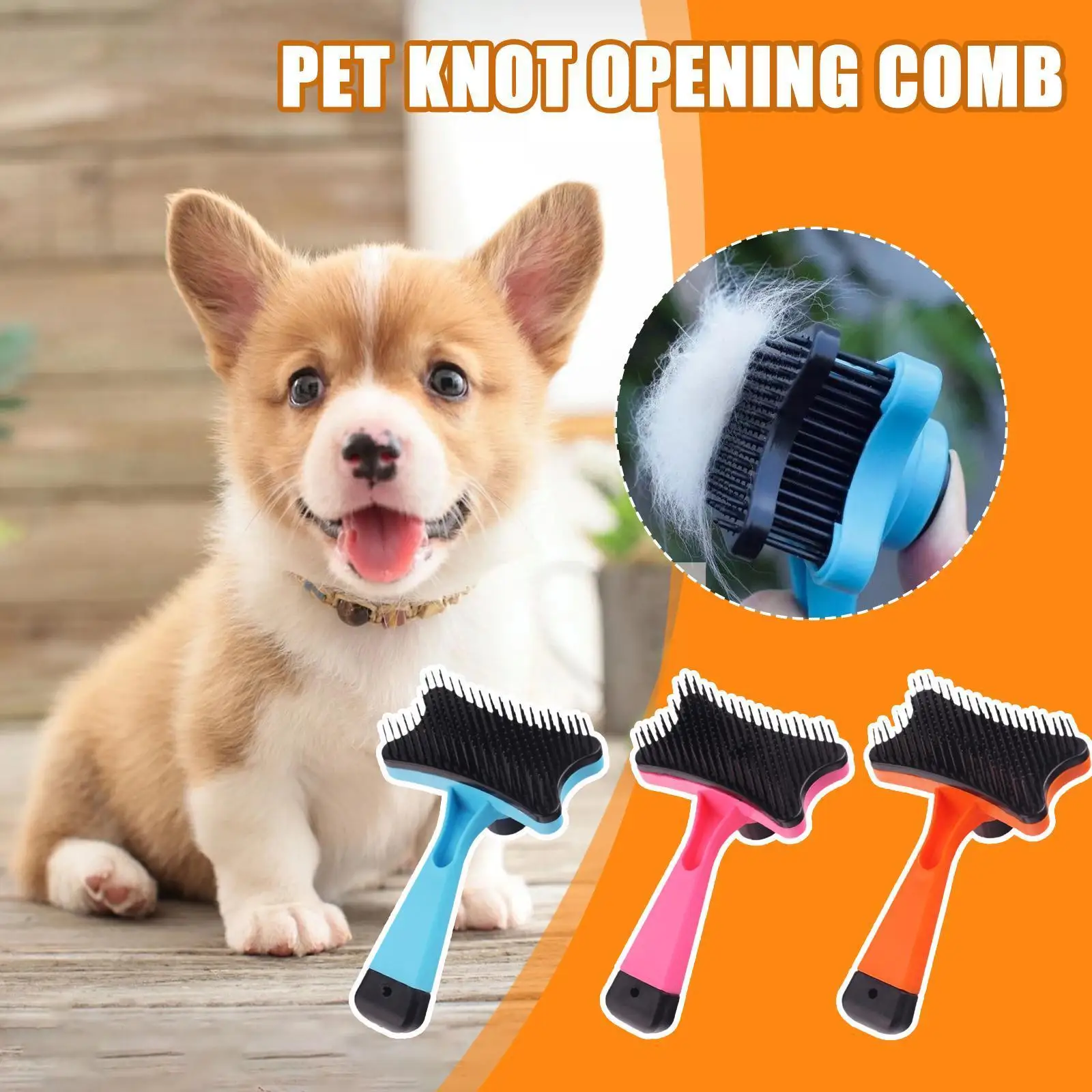 

Pet Hair Removal Comb Dog Brush Self Cleaning Remove Hairs Slicker Comb For Cat Wool Brush Hair Remover Pets Cat Accessorie M8X0