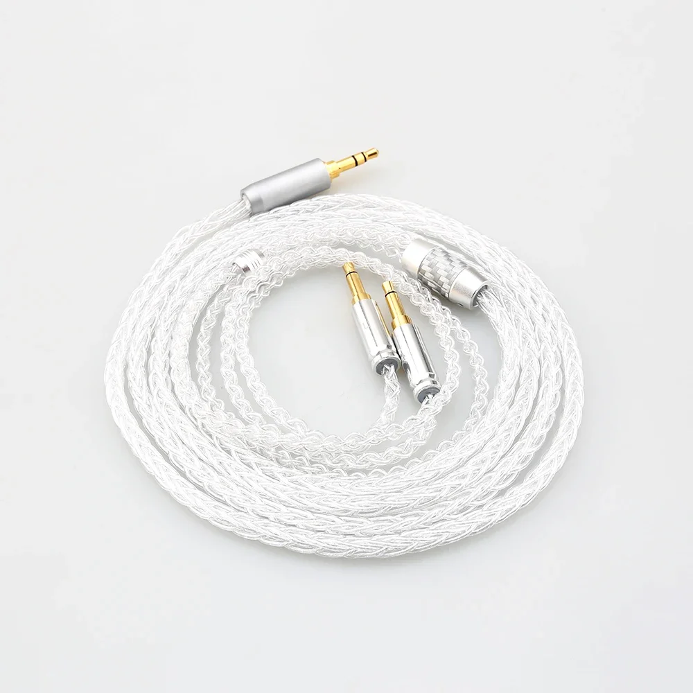 High Quality HIFI 8 Core 99% 7n Pure Silver Earphone Cable For Hifiman Sundara Ananda HE1000se V2 HE6se he400se Arya He-35x