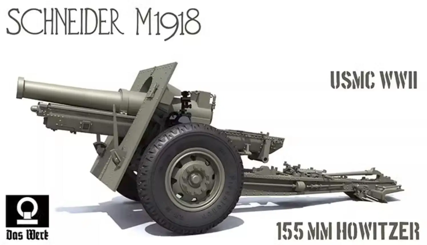 DAS WERK DW35023 1/35 US 155mm Howitzer M1918 Plastic Model Kit