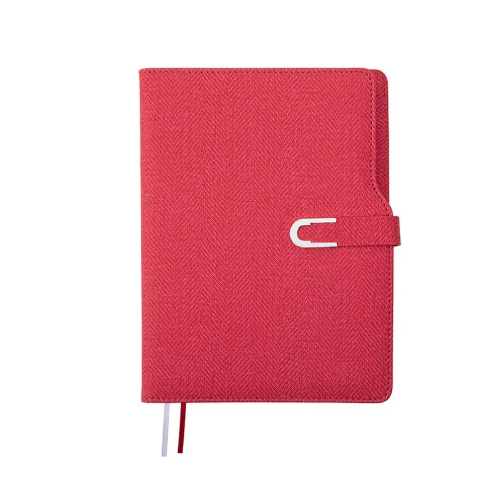 200 Pages A5 Notepad PU Leather Cover Thickened Paper Students Notebook Horizontal Line Wear-resistant Diary Meeting Minutes