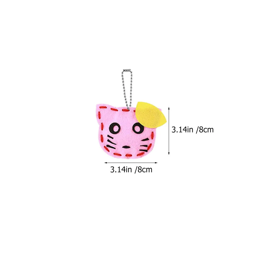 Kit de pendentifs animaux en tissu Non tissé, 8 pièces, ornement suspendu pour sac d'école fait à la main, matériaux artisanaux pour enfants, cadeaux créatifs