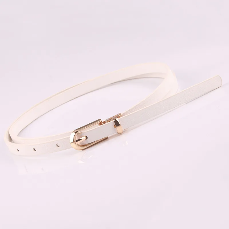 New Multi-color DecorativeDress with Sweater Thin WaistbandWomen's Versatile NeedleBuckle PU Small Belt KoreanVersion Pants Belt