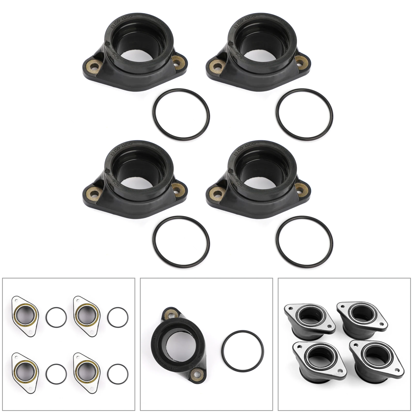 4x Carb Intake Manifold Boots for Suzuki GSXR750 GSX750F Katana 750 1898-1998