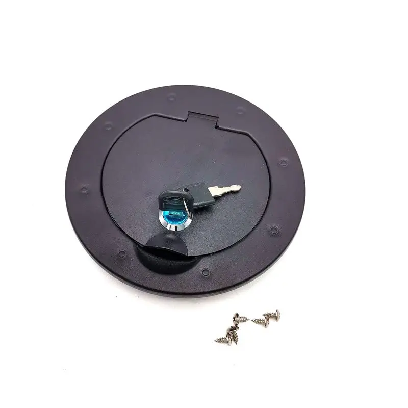 

For 07-18 Jeep Wrangler JK Aluminum Gas Tank Cap Locking Fuel Filler Door Cover