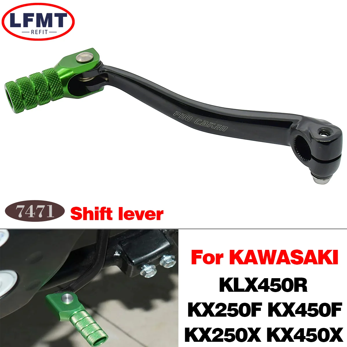 For Kawasaki KX450 KX450F KX450X KX450 KX250F KX 450F 450X 250F  2009-2022 2023 Motorcycle CNC Gear Shifter Shift Lever Pedal