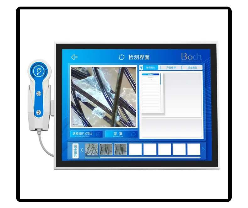Máquina facial do varredor digital do analisador estético do couro cabeludo da pele de AI