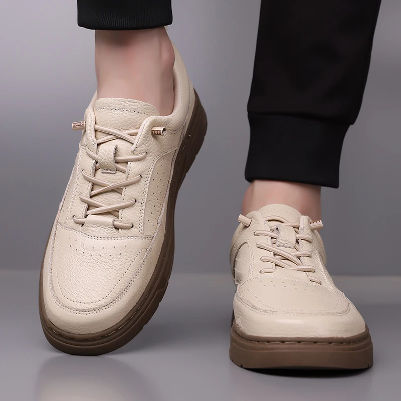 

Men's board shoes High quality minimalist sports style Outdoor leisure and walking High quality youth shoes genuine leather