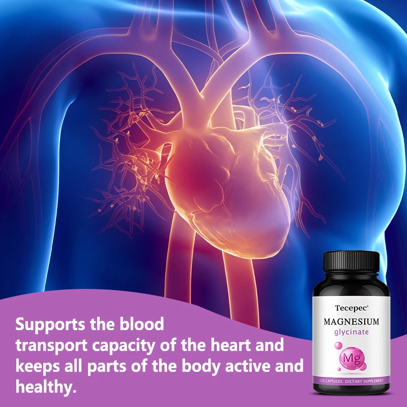 المغنيسيوم الجليسينات 1000 ملغ (يساوي 200 ملغ المغنيسيوم) - كبسولات جليسينات المغنيسيوم النقي، معبدة للحصول على أقصى قدر من الامتصاص #5