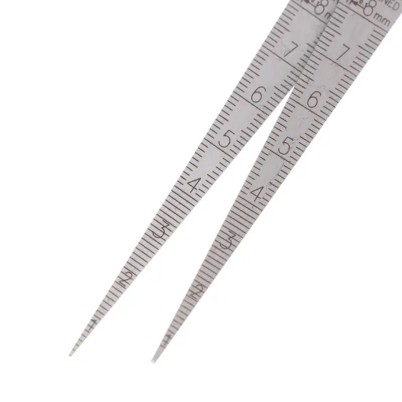 5Pcs High Precision Feeler Measuring Tool Stainless Steel Welding Taper Feeler Gauge Rulers Hole Inspection Tool 1-8mm