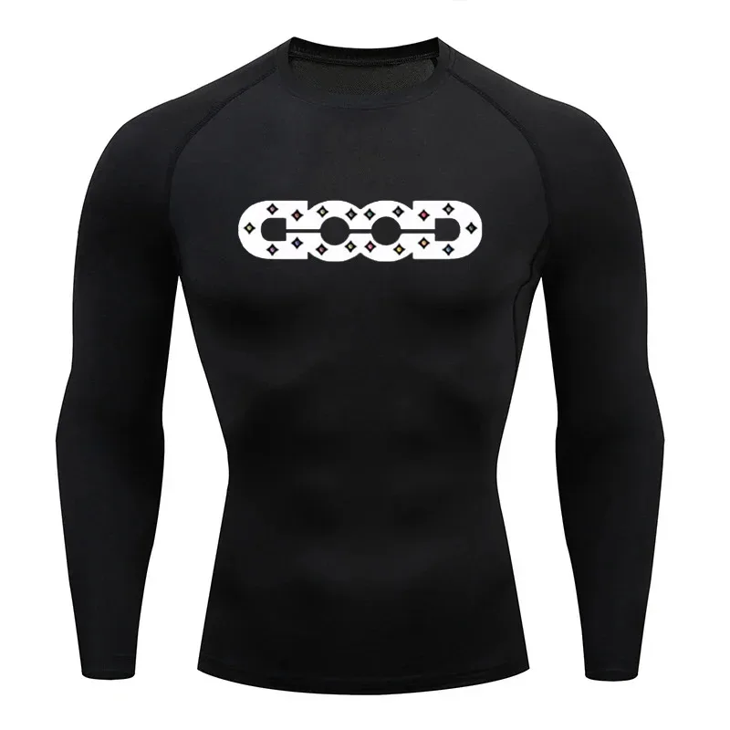 Men's Long Sleeve Active Compression T Shirt Running Gym Fitness Training Quick Dry Moisture Wicking Sports Top