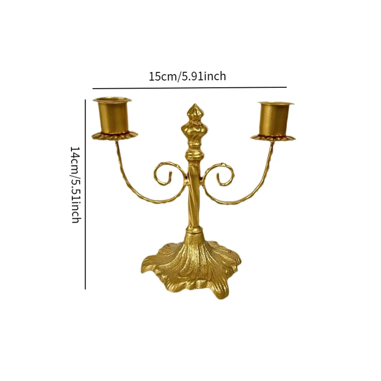 Pillar Candles Holder ,2 Arms Candle Holder ,Long Candles Candlestick Stand,Tapered Candles Holder for Wedding ,Home,Table