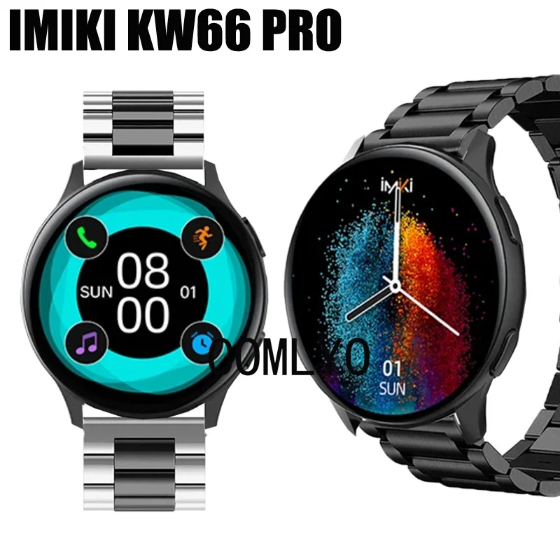 For IMIKI KW66 Pro Strap Smart Watch Metal Stainless Steel Adjustable Band Bracelet Luxurious Belt For Women men