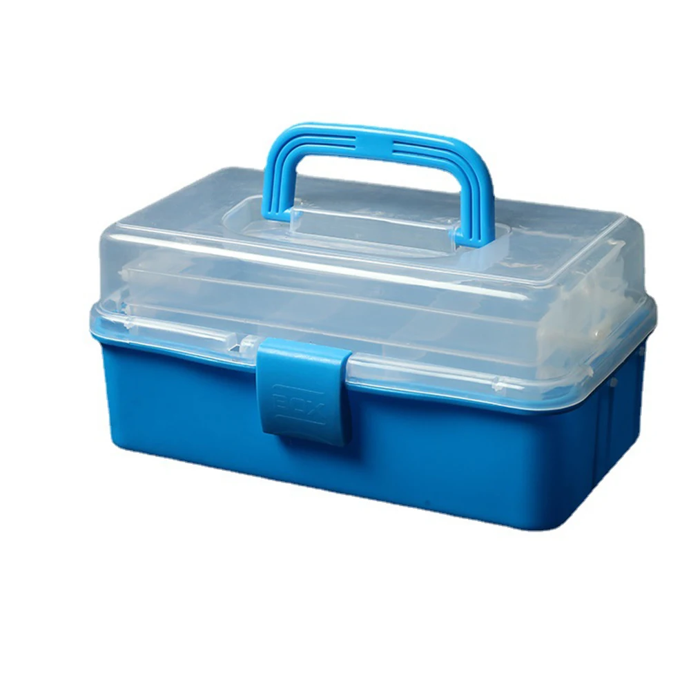 Cantilever Storage 27*13*16cm Fishing Tackle Box Practical Carrying Stylish Look Transparent Finish Home Organization