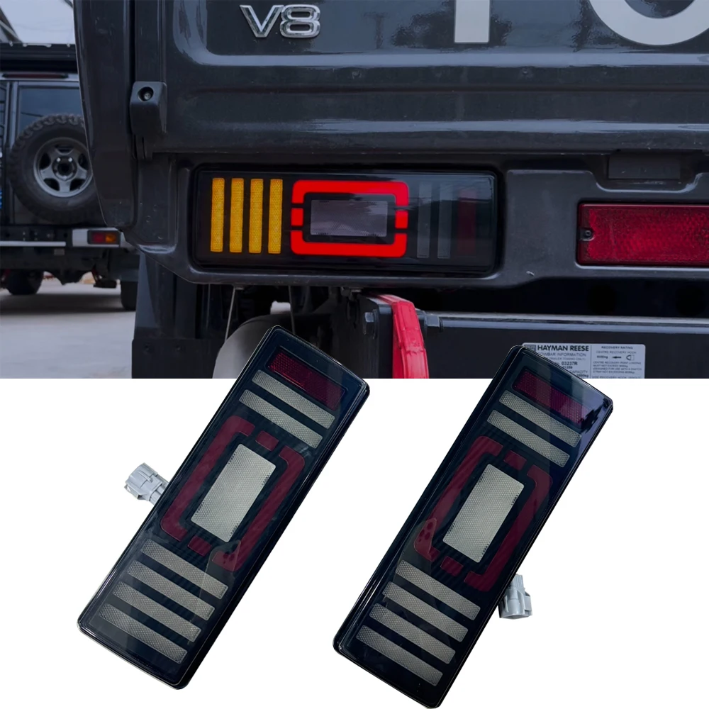 Pair LED Running Rear Tail Lamp Signal Braking Light for Toyota Land Cruiser 70 76 79 LC79 LC76 FJ75 Pick-up 2024 Accessories