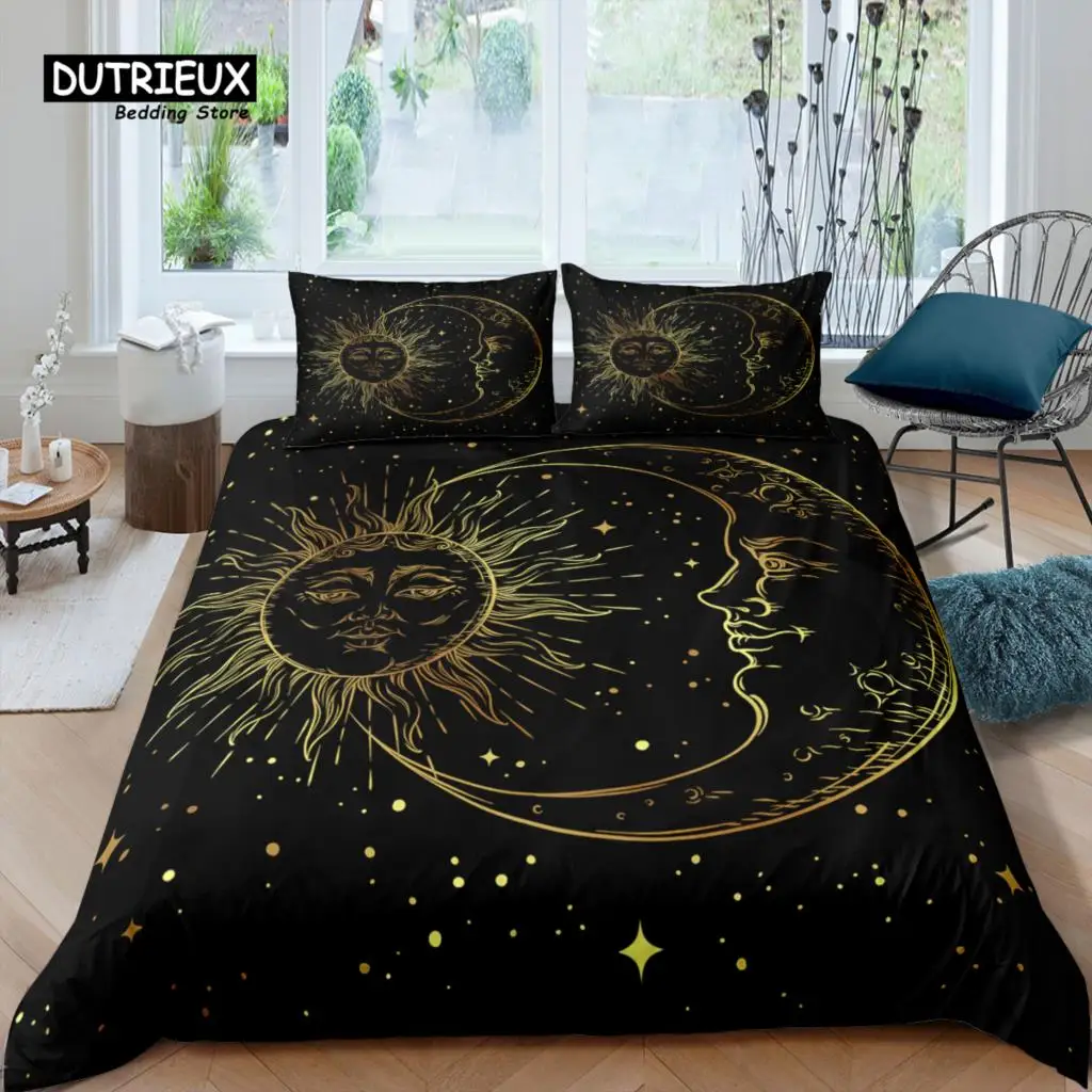 

Home Living Luxury 3D Sun and Moon Bedding Set Duvet Cover Set Pillowcase Kids Bedding Set Queen and King EU/US/AU/UK Size