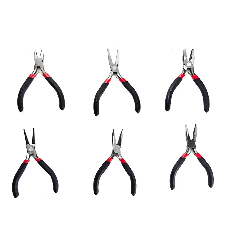 Home DIY 15mm Mini Jewelry Pliers Multi-Function Sleeve Diversity Tongs Forceps Flat NoseCombination PliersBent Nose Hand tool