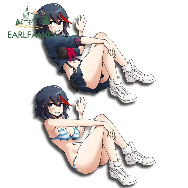Earl family 13cm für Matoi Ryuuko sexy Bikini Auto Aufkleber einfache wasserdichte Aufkleber Auto Label kratz feste süße Persönlichkeit