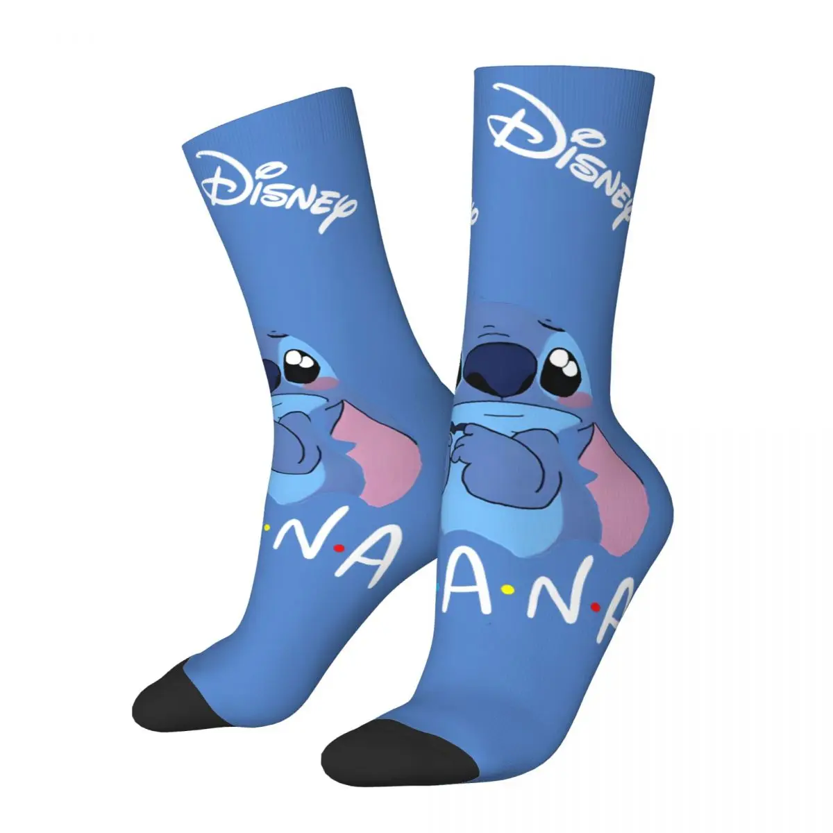 

Retro Cute Crazy Men's compression Socks Unisex Disney Stitch Street Style Seamless Printed Funny Novelty Happy Crew Sock