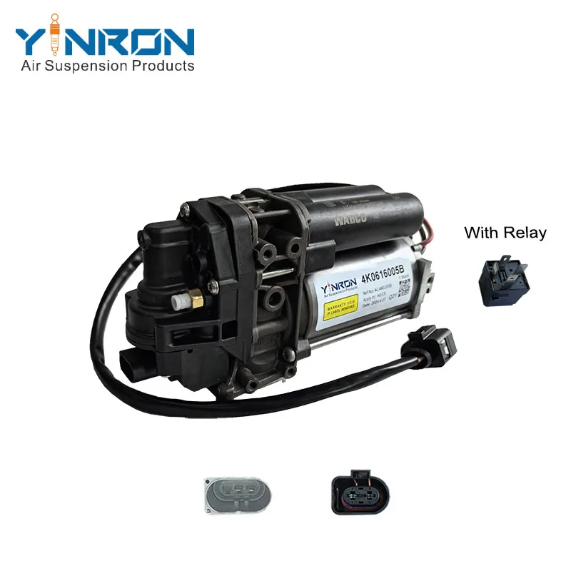 For Audi A6/C8 A7 A6S6 (2019 - 2022) Air Compressor Pump With Relay 4K0616005B 4K0616005C 4K0616005D YINRON Aftermarket Parts