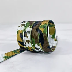Fashion Camouflage Shoelaces For Sneakers Creative Shoelace Leisure Shoestring Accessories Flat Shoe Laces For Woman Man 120cm