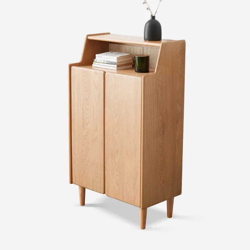 

Solid wood shoe cabinet, Nordic oak, storage locker