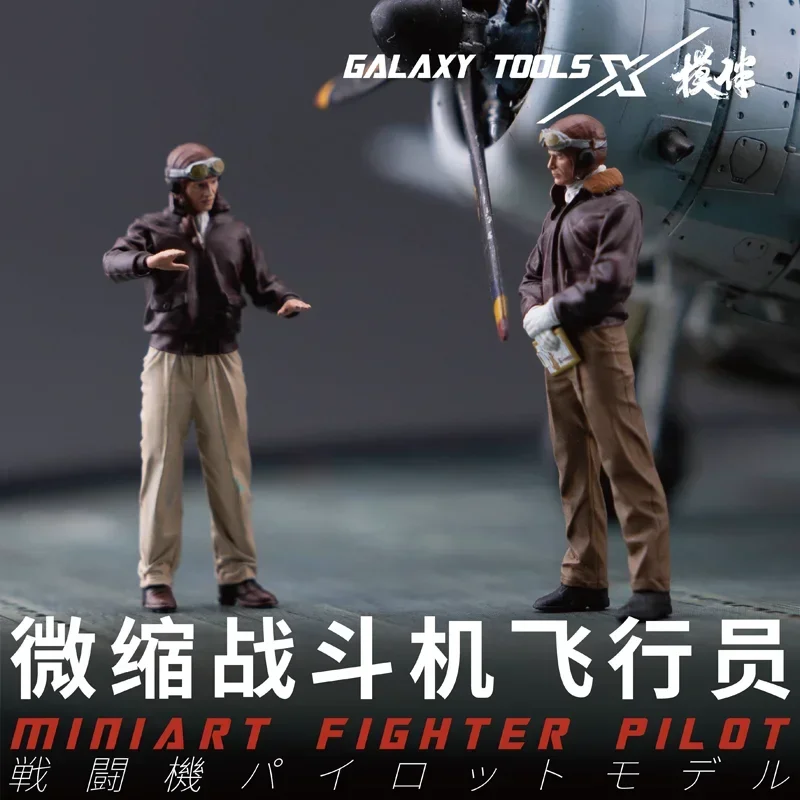 Galaxy F48017-26 Miniart Fighter Pilot 3D Print Figure Model Rakitan Suku Cadang Bangunan 1/48 Untuk Model Militer DIY