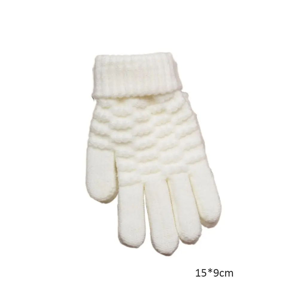 Winter Snow Children Gloves Full Finger Gloves Boys Girls Warm Mittens Thickened Knitted Gloves Hand Warmer