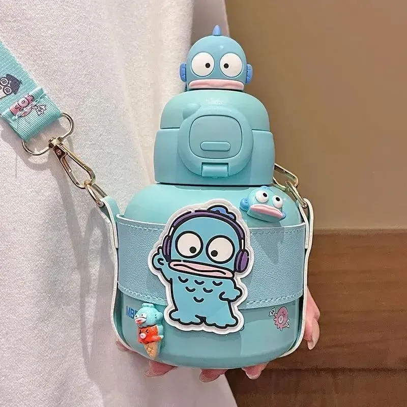 

Sanrio Pochacco Cinnamoroll Anime Kawaii Children Water Bottle Cup Cute Hangyodon Students Storage Cup Gifts for Kids