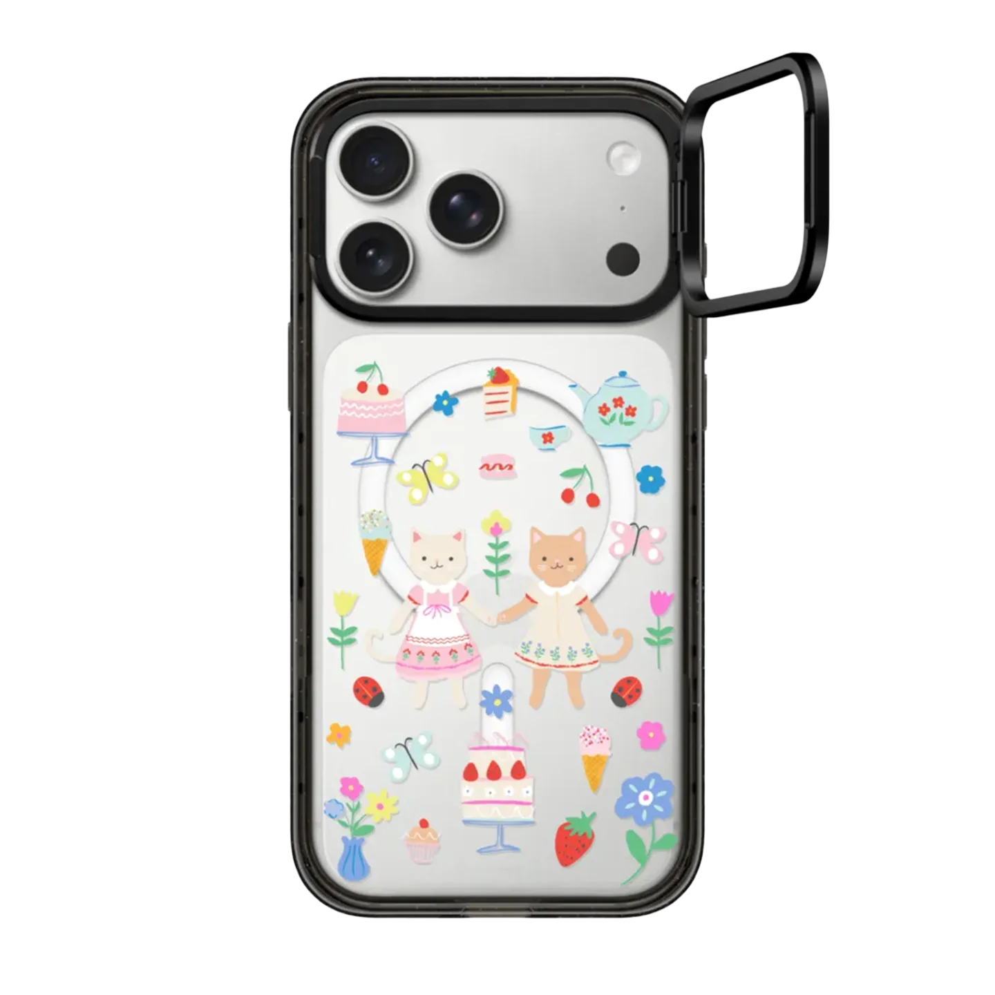 

6012632 Mirror / Acrylic Camera Ring Stand Magnetic Case: Compatible with iPhone 17 16 15 14 13 12 Pro Max 17 Air