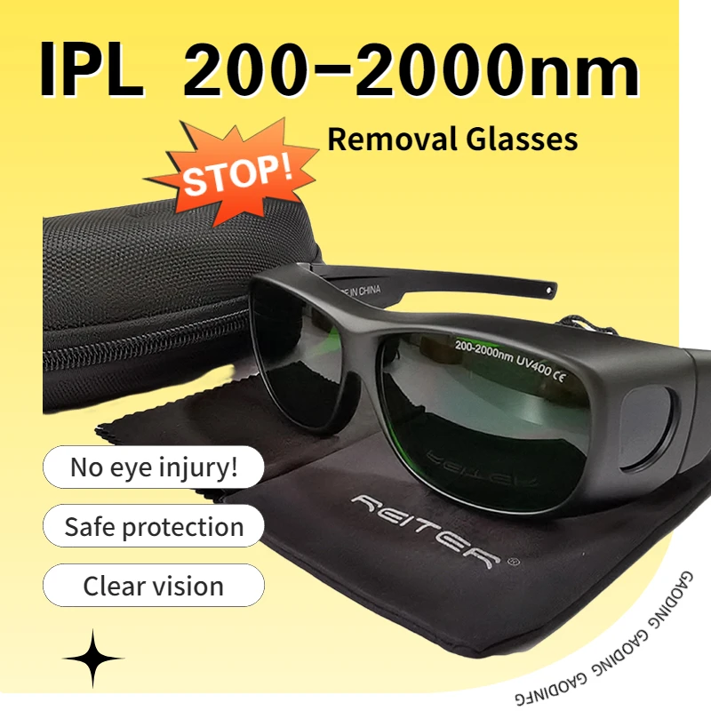 IPL 200-2000nm Laser Epilator Safety Glasses for Hair Removal Eye Protection