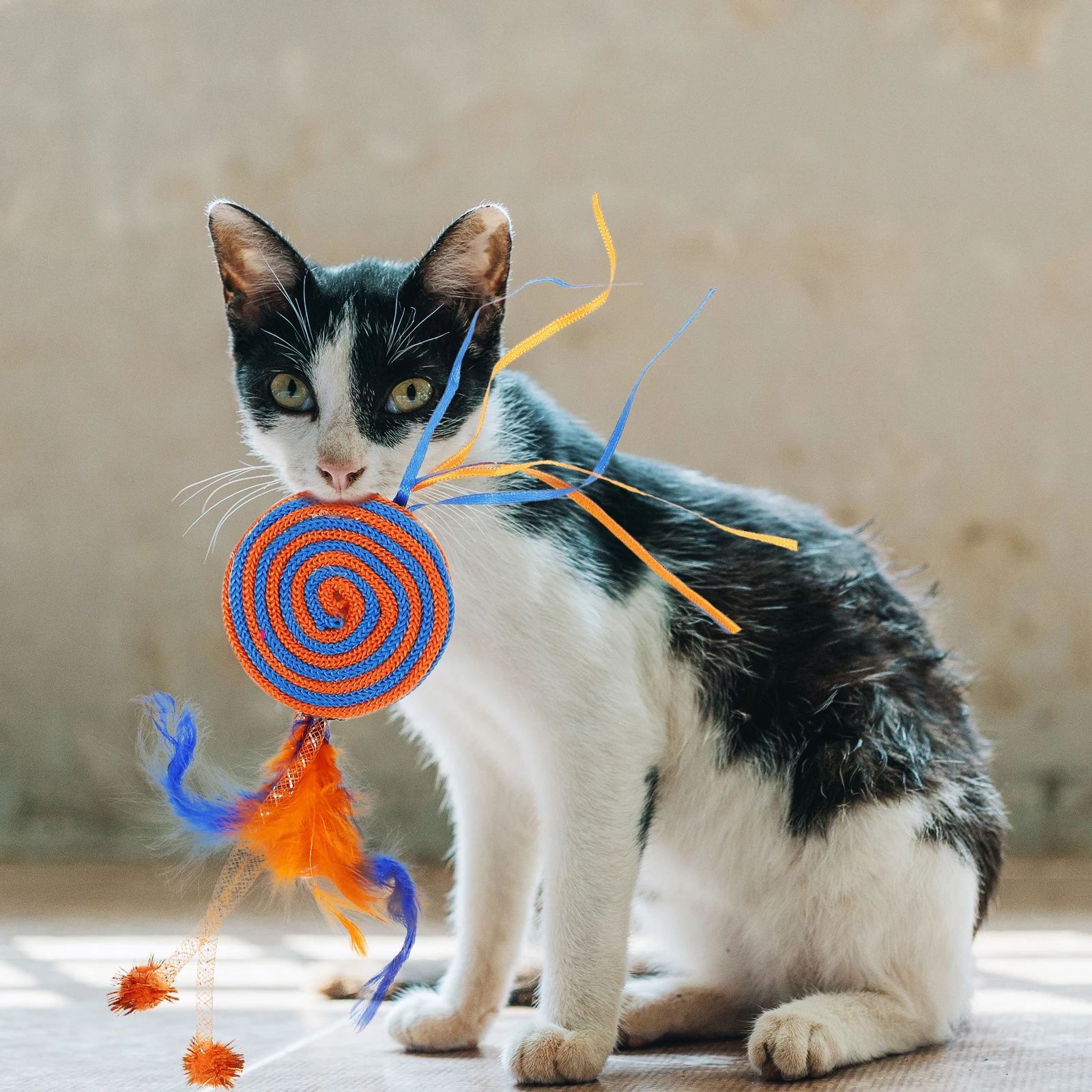 

Wand Cat Toys Lightweight Kitten Lollipop Toy for Indoor Cats Small Animal Hanging Pet Biting Chewing