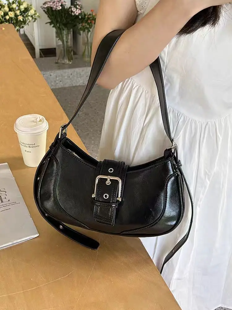 

Faionable Retro Hot Girl Women's Bag 2025 New Sle Underarm Crescent Moon Bag Single oulder Crossbody Bag Handbag
