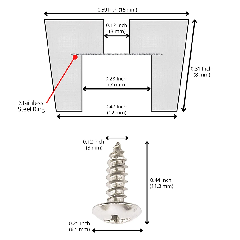 52PCS rubberen voetjes voor snijplank (0,31x0,59 inch) Anti-kras rubberen snijplankvoeten voor stoelen en ander meubilair