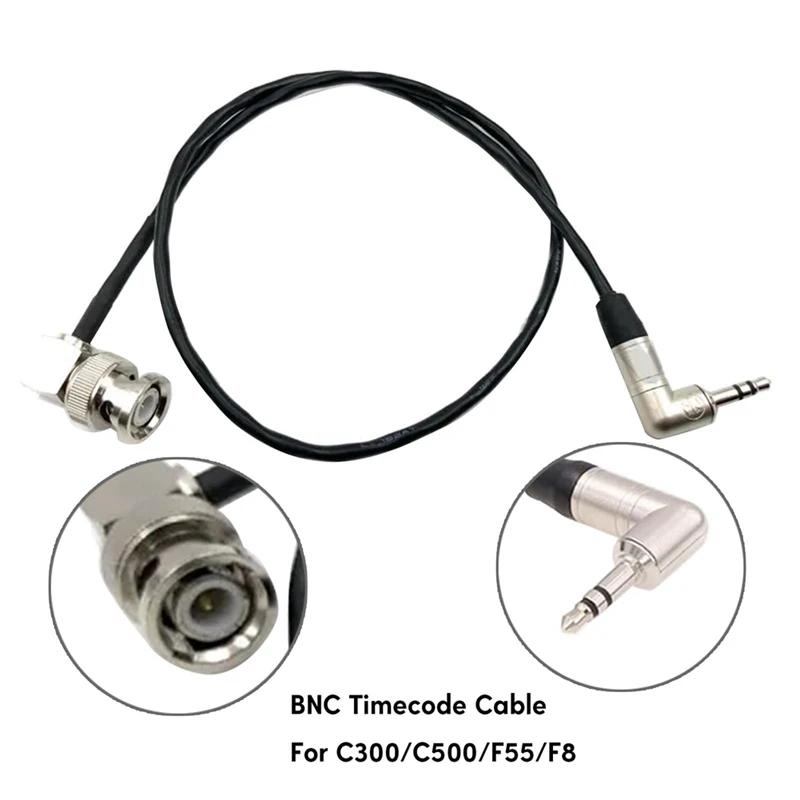 3.5Mm TRS To BNC Timecodes Cable For C300/C500/F55/Zoomf8 Camera For Enhances Your Camera Timecodes Capability