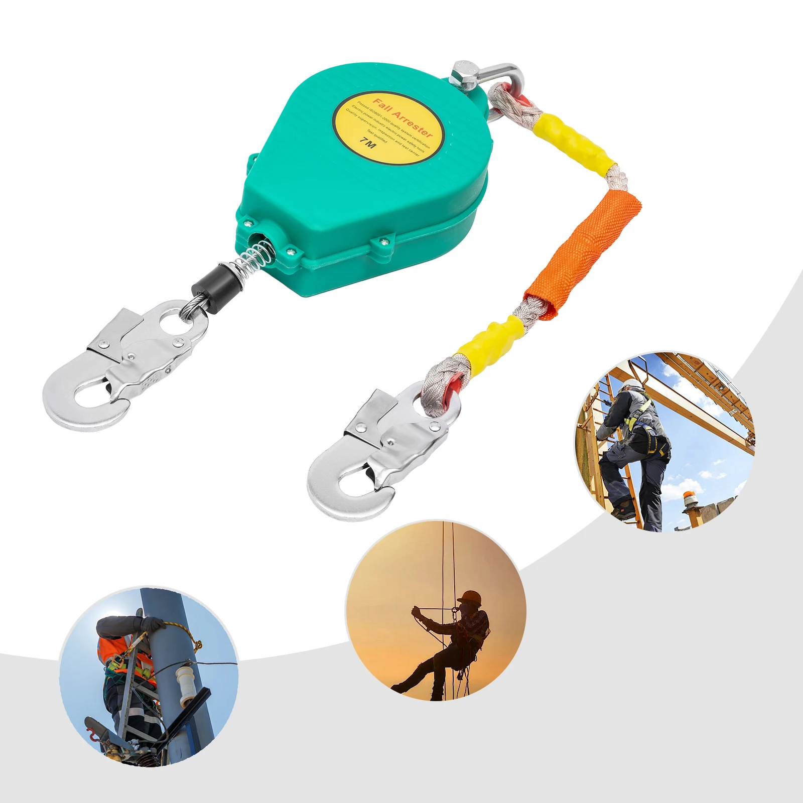 حزام مضفر من النايلون ذاتي التراجع مقاوم للاهتراء 7.27 رطل خفيف الوزن وسهل الاستخدام لأعمال جسر البناء الهندسي