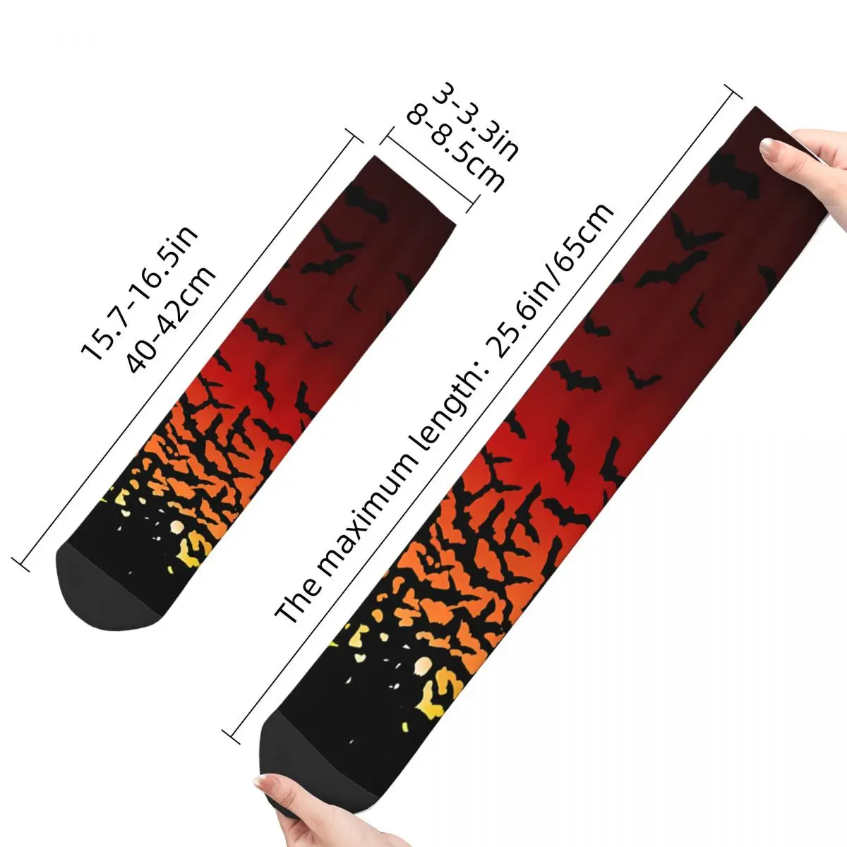 Bat Sunset The Bats Animals Kawaii Socks School Cartoon Pattern Socks