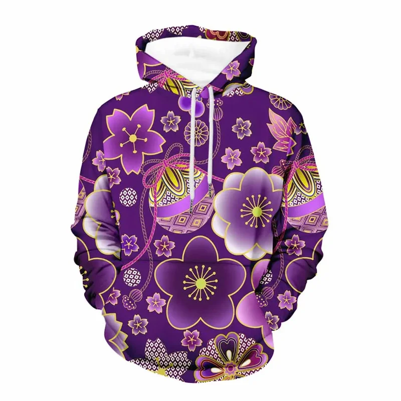 Autumn Floral 3D Print Hoodies Men Women Fashion Casual Sweatshirts Oversized Long Sleeve Hoodie Pullovers Tracksuit Clothing