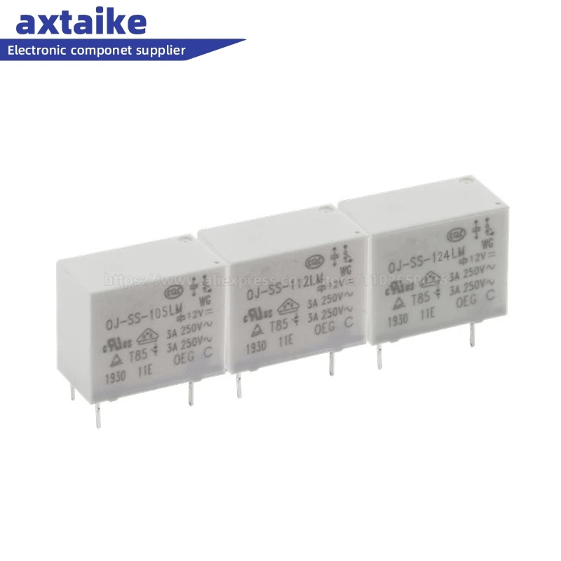 

5PCS OJ-SS-105LM OJ-SS-112LM OJ-SS-124LM 3A 5V 12V 24V 4PIN Replaceable JZC-32F HF32F Power Relay